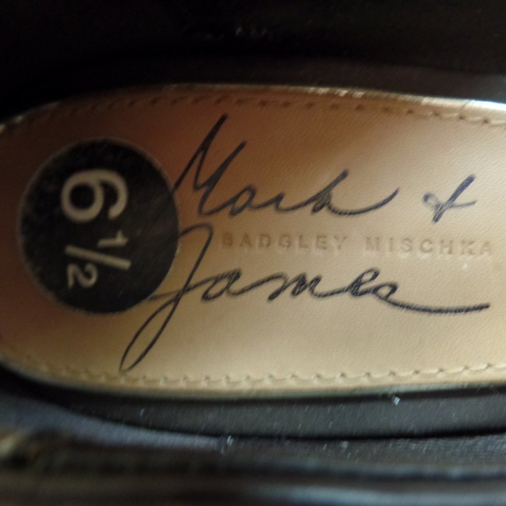 BADGLEY MISCHKA BROWN LEATHER SZ 6.5 HEELS - Picture 8 of 16